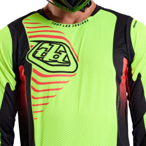 Maillot TROY LEE DESIGNS GP Pro Air - Ripple Glo Yellow/Infra Red