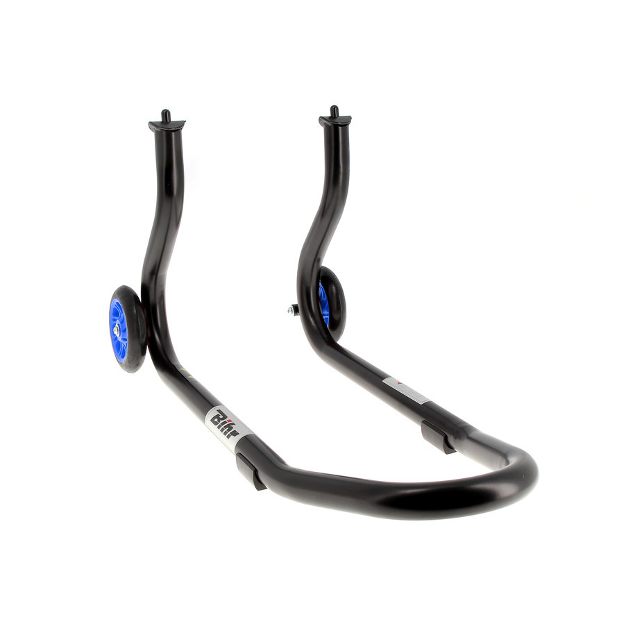 Béquille de stand avant BIHR Home Track fixe noir mat roues bleu