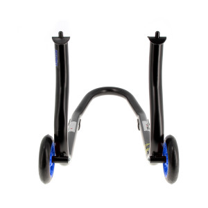Béquille de stand avant BIHR Home Track fixe noir mat roues bleu
