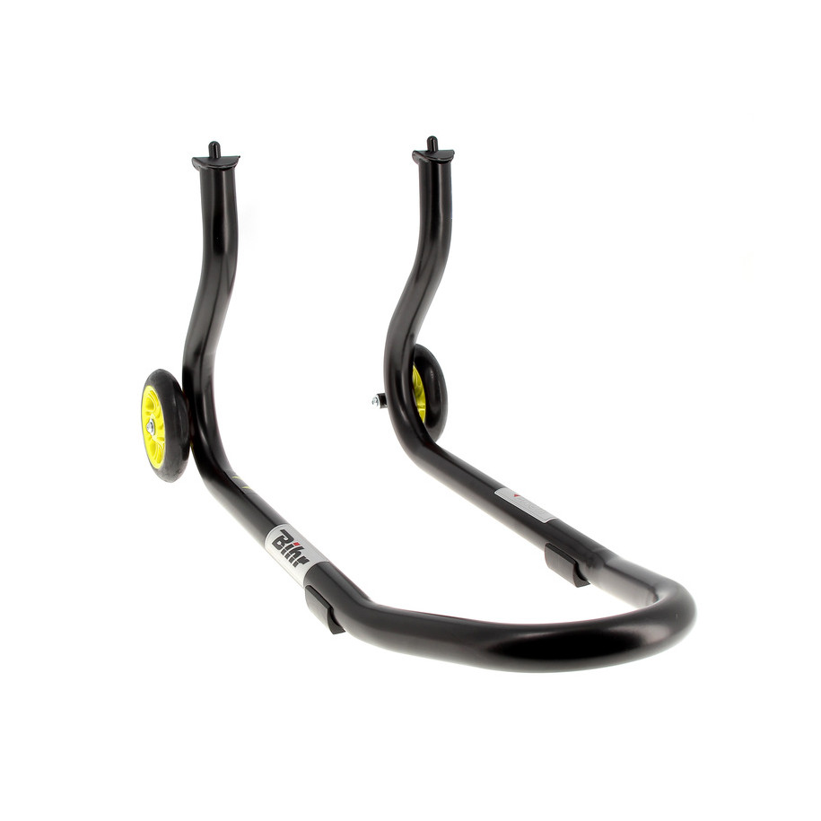 Béquille de stand avant BIHR Home Track fixe noir mat roues jaune