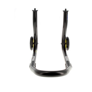 Béquille de stand avant BIHR Home Track fixe noir mat roues jaune