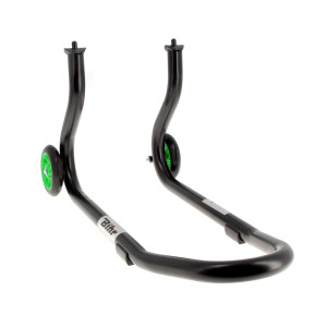 Béquille de stand avant BIHR Home Track fixe noir mat roues vert