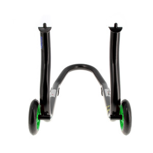Béquille de stand avant BIHR Home Track fixe noir mat roues vert