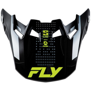 Visière FLY RACING Formula S Carbon Protocol - noir carbone/gris/Hi-Vis 