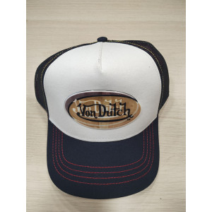 Casquette Vondutch Blanche Trucker Snapback en Simili ADEC