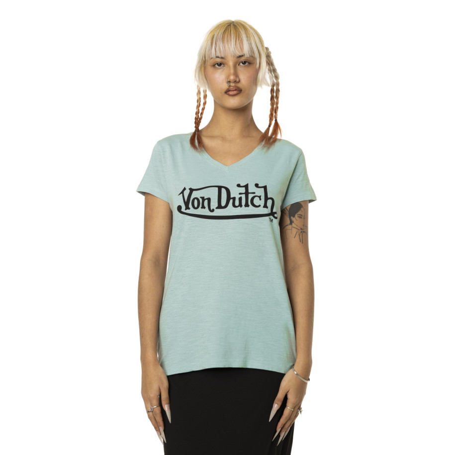 Tee Shirt Femme Von Dutch bleu ciel