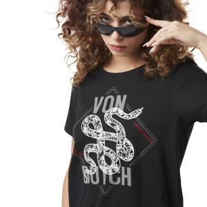 Tee Shirt Noir coupe Regular SNAKE