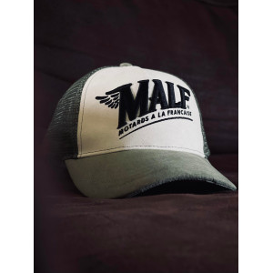 Casquette moto kaki pour homme