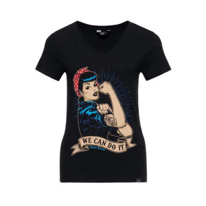T-shirt à imprimé rétro « We can do it »