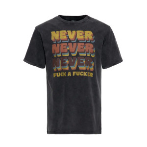 T-shirt délavé à l'acide never wild thing