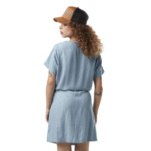VON DUTCH Robe femme ajustée effet denim léger