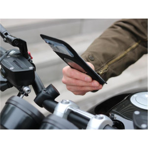 Support Smartphone magnétique Pro Vissé au Guidon avec pochette Xl