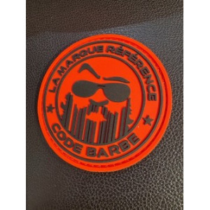 Écusson Interchangeable Code Barbe Orange : Révélez Votre Style sur Casquette et Bob