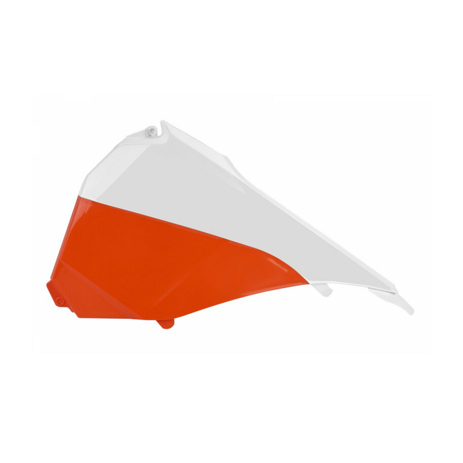 Caches boîte à air POLISPORT couleur origine 15 blanc/orange KTM SX/SX-F