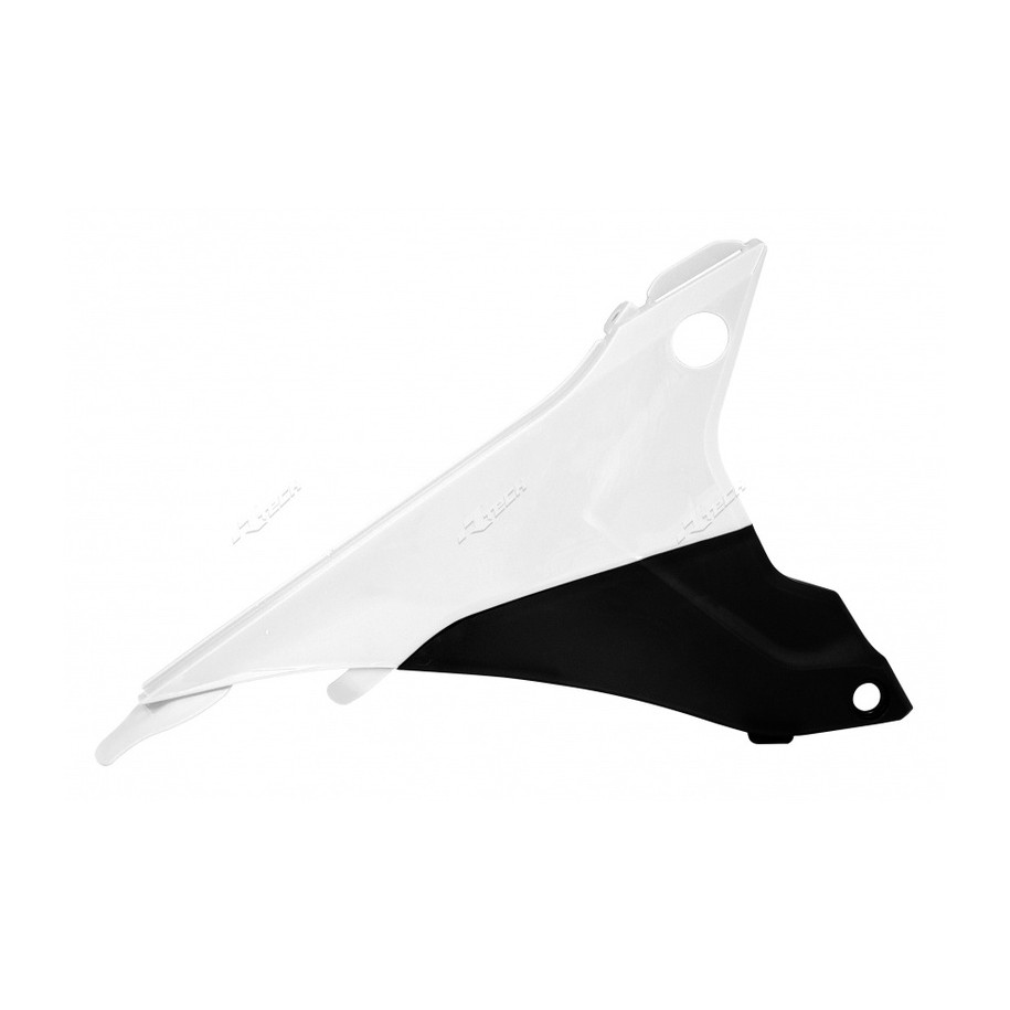 Caches boîte à air RACETECH blanc/noir KTM EXC/EXC-F