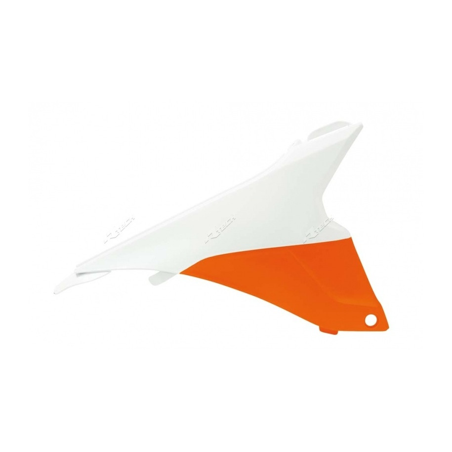 Caches boîte à air RACETECH orange/blanc KTM