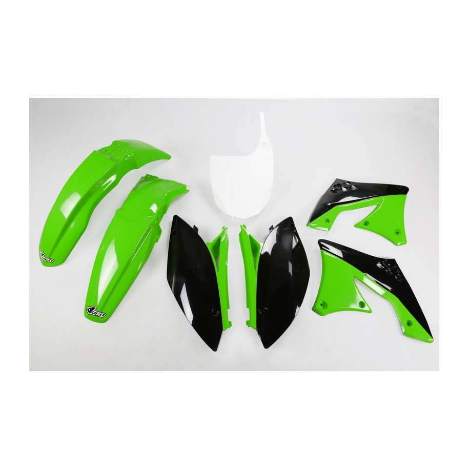 Kit plastique UFO couleur origine vert/noir Kawasaki KX250F