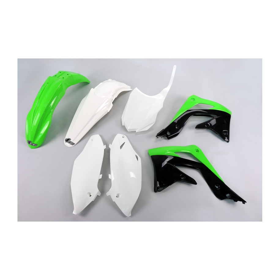 Kit plastique UFO couleur origine vert/blanc/noir Kawasaki KX450F
