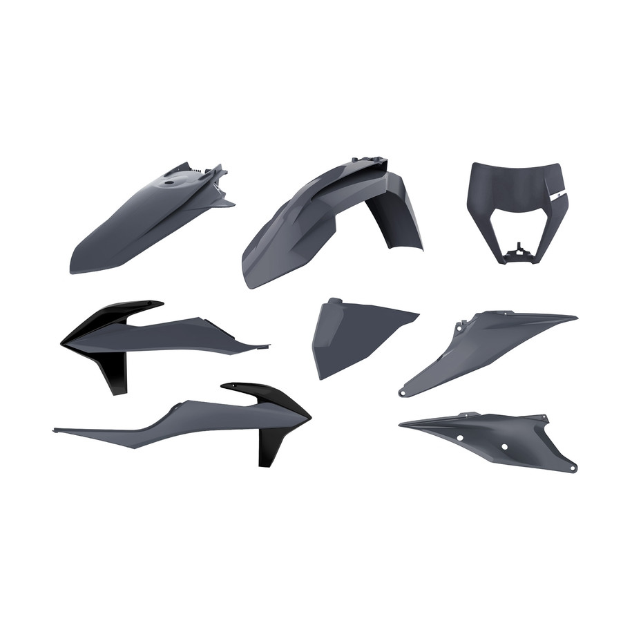 Kit plastique POLISPORT gris nardo KTM