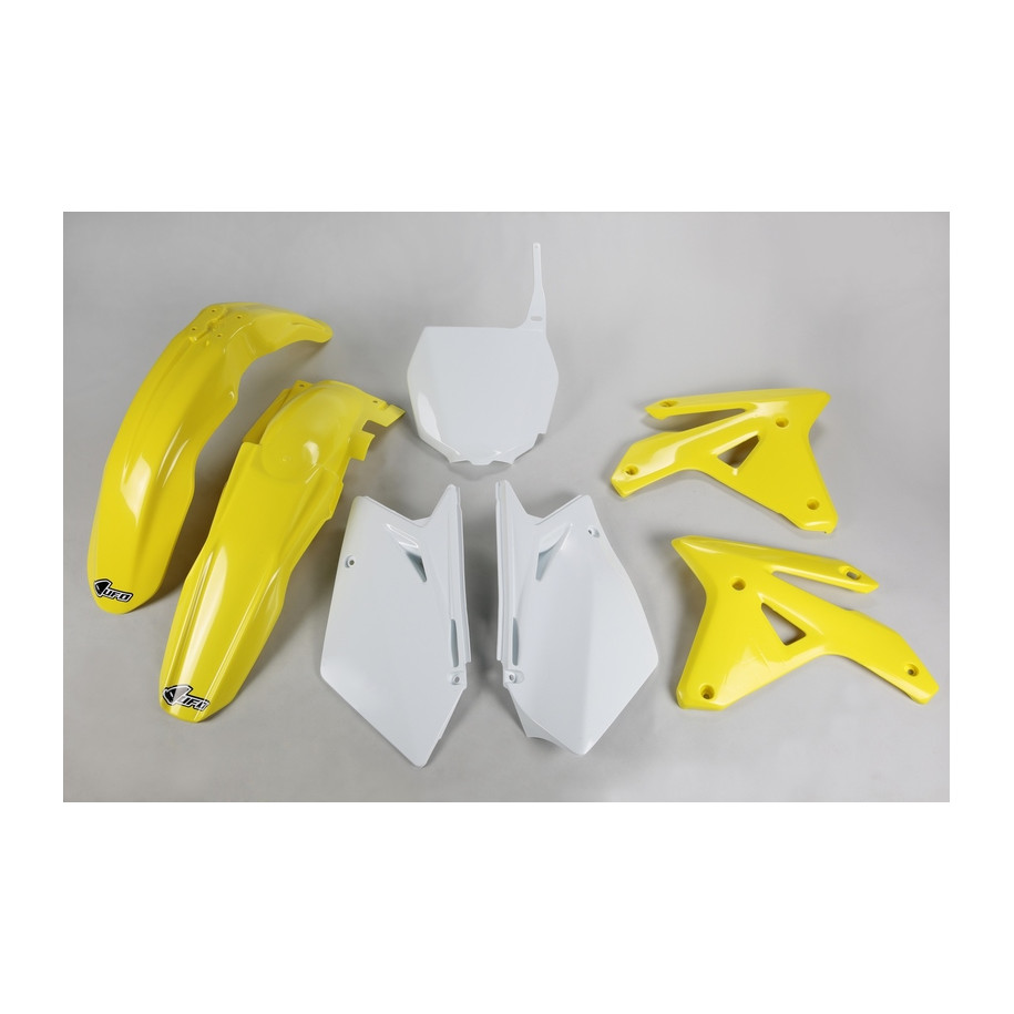 Kit plastique UFO couleur origine jaune/blanc Suzuki RM-Z450