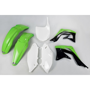 Kit plastique UFO couleur origine vert/noir/blanc Kawasaki KX450F
