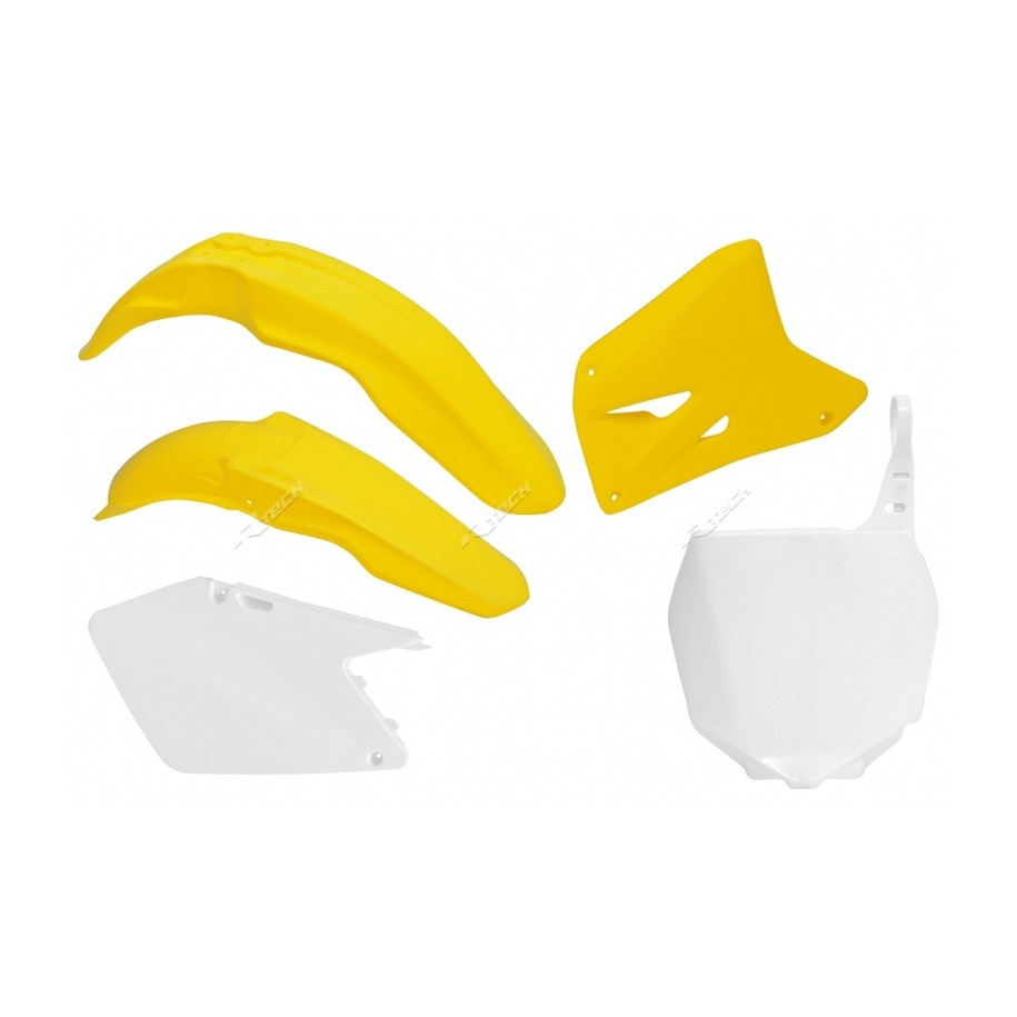 Kit plastique RACETECH couleur origine (2009) jaune/blanc Suzuki RM125/250