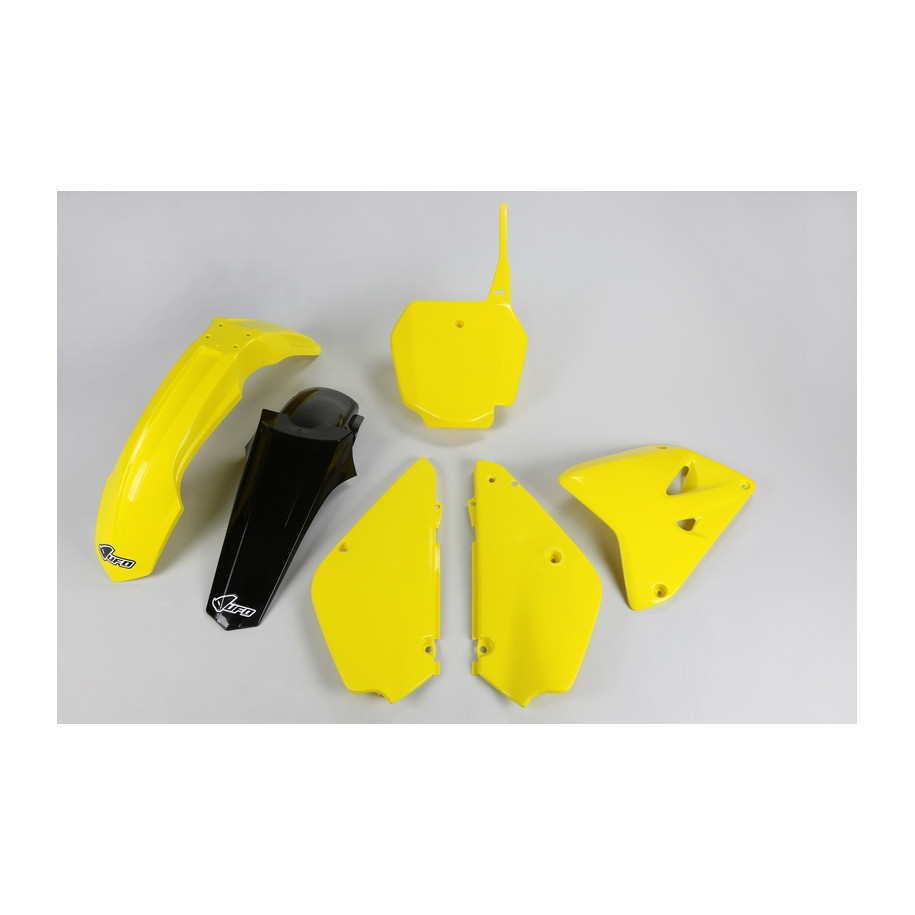 Kit plastique UFO couleur origine (2016) jaune/noir restylé Suzuki RM85