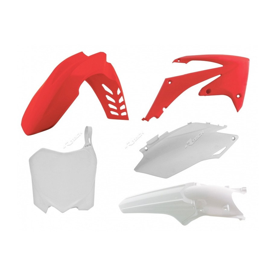 Kit plastique RACETECH couleur origine rouge/blanc Honda CRF250R/450R