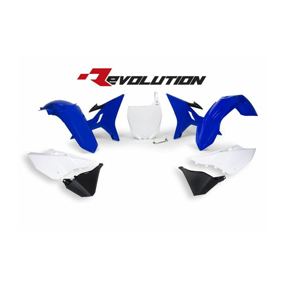Kit plastiques de rechange RACETECH Revolution bleu/blanc Yamaha YZ125/250