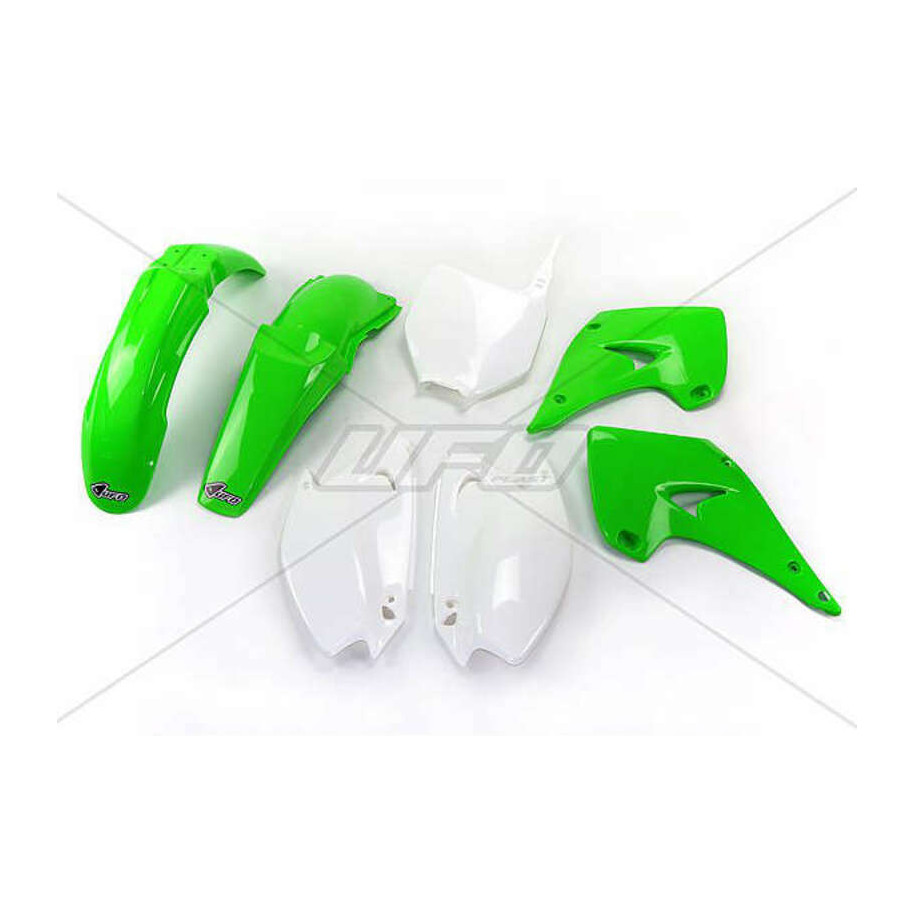 Kit plastique UFO couleur origine vert/blanc Kawasaki KX125/250