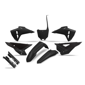 Kit plastiques complet avec protections de fourche UFO - noir