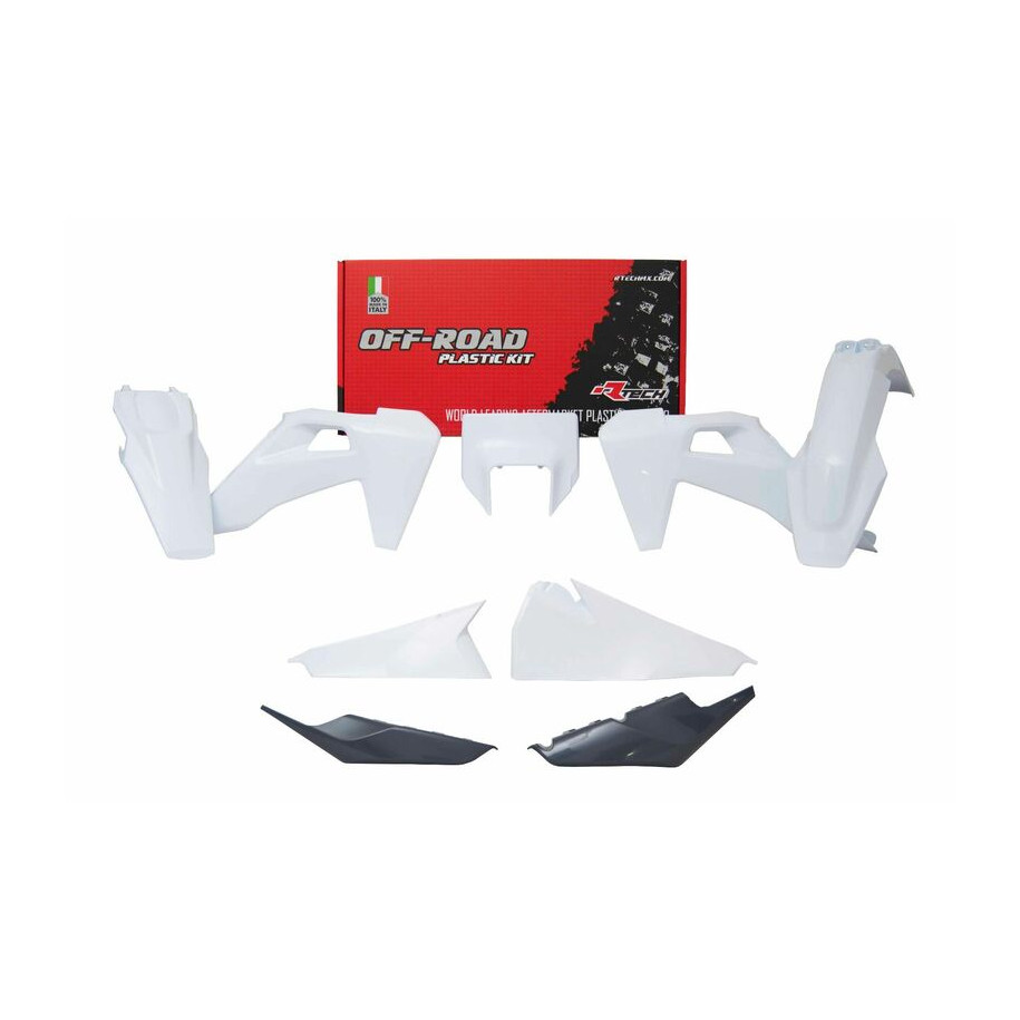 Kit plastique RACETECH blanc/gris anthracite Husqvarna TE/FE