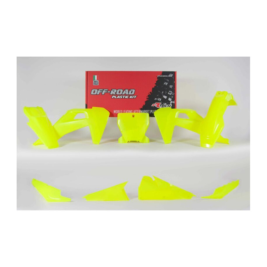 Kit plastique RACETECH jaune fluo Husqvarna TC/FC