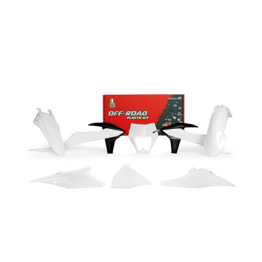 Kit plastiques RACETECH blanc/noir KTM