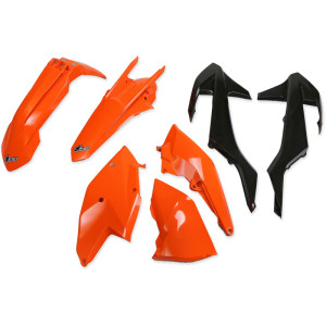Kit plastique UFO origine (2017) orange/noir/blanc KTM