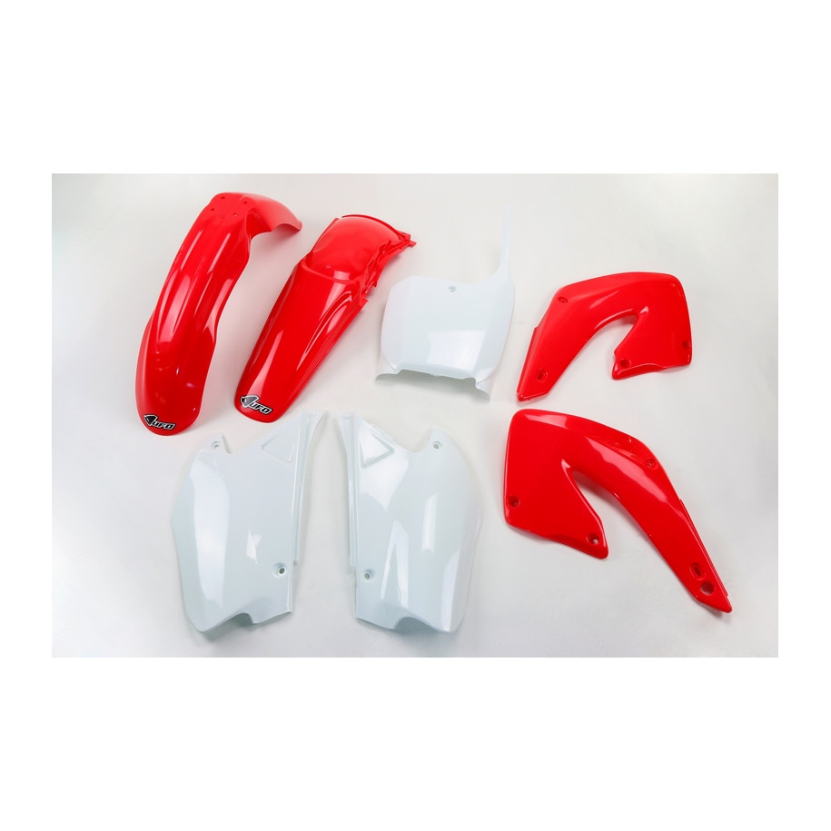 Kit plastique UFO couleur origine rouge/blanc Honda CR125R/250R