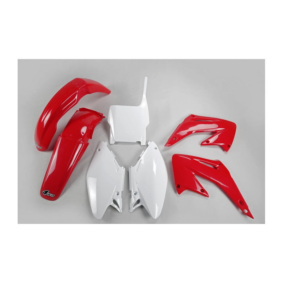 Kit plastique UFO couleur origine rouge/blanc Honda CR125R/250R