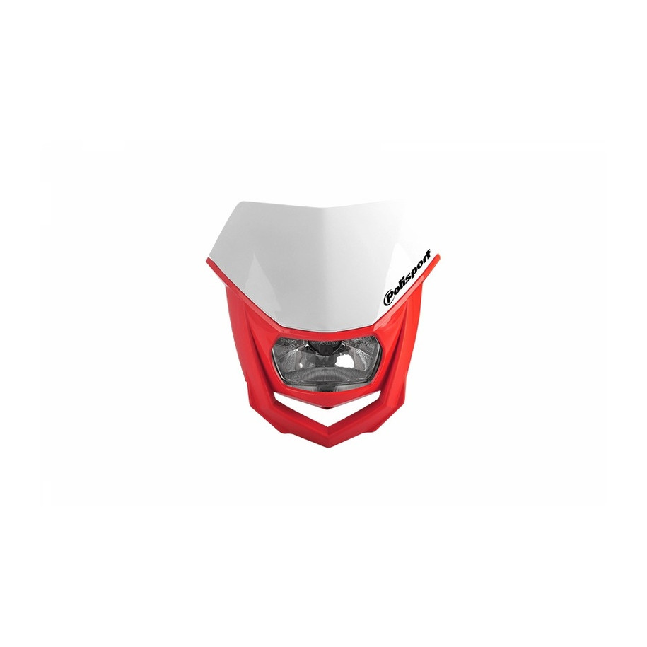 Plaque phare POLISPORT Halo rouge/blanc