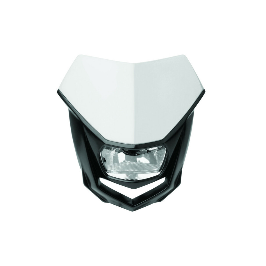 Plaque phare POLISPORT Halo blanc/noir