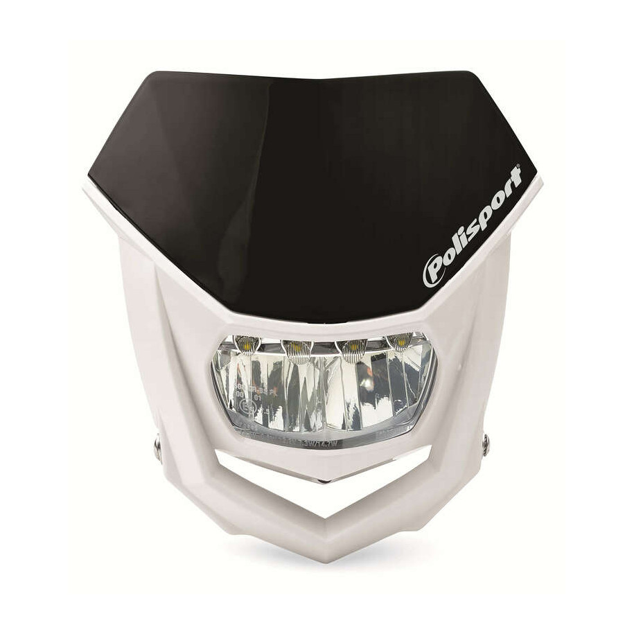 Plaque phare POLISPORT Halo LED noir/blanc