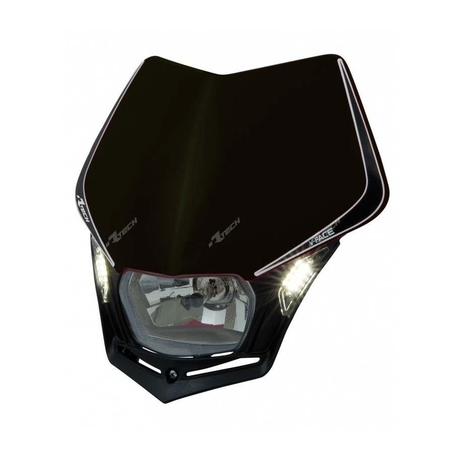 Plaque phare RACETECH V-Face Led noir