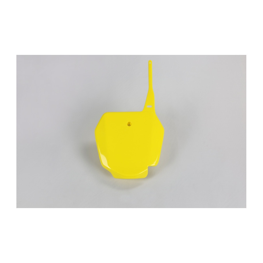 Plaque numéro frontale UFO jaune Suzuki RM85