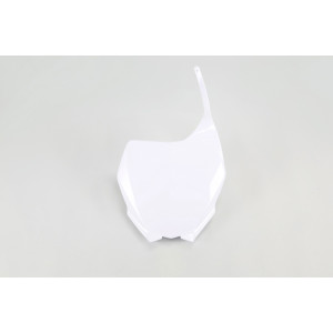 Plaque numéro frontale UFO blanc Yamaha