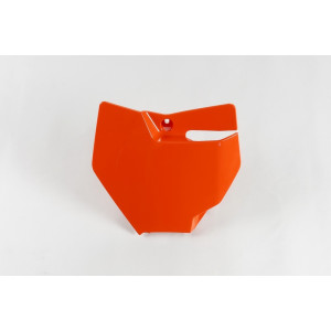 Plaque numéro frontale UFO orange KTM SX85