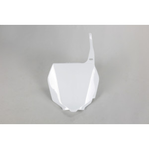 Plaque numéro frontale UFO blanc Suzuki