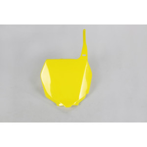 Plaque numéro frontale UFO jaune Suzuki