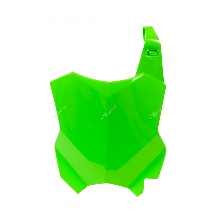 Plaque numéro frontale RACETECH vert fluo Kawasaki