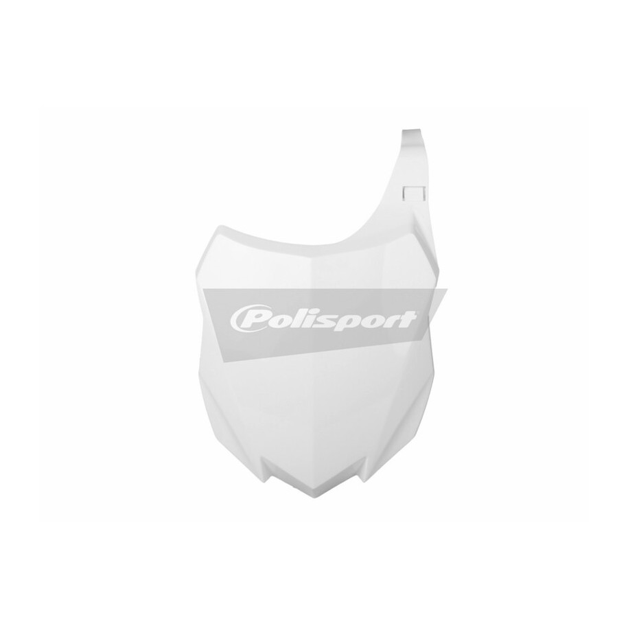Plaque numéro frontale POLISPORT blanc Kawasaki KX250F/KX450F