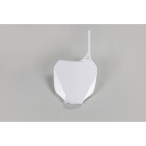 Plaque numéro frontale UFO blanc Yamaha