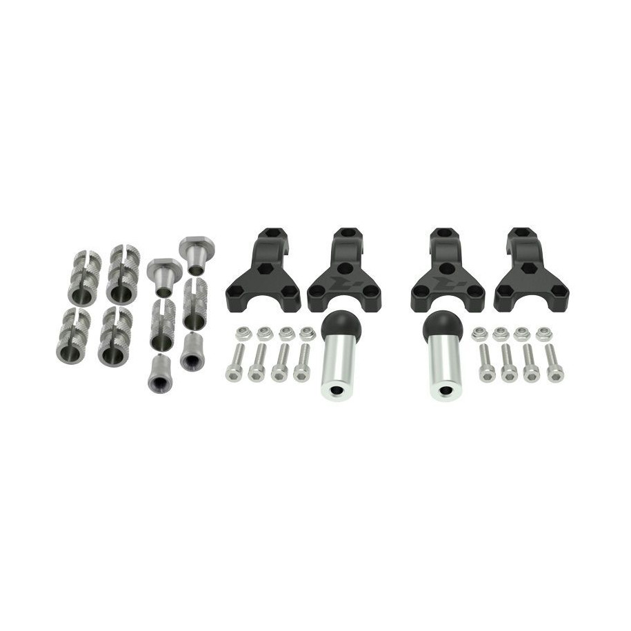 Kit fixation ajustable universel RACETECH pour protège-mains Ø22/28,6mm